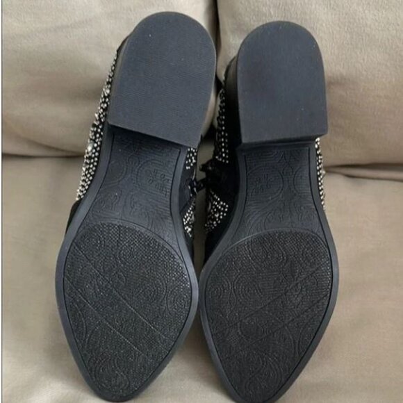 Women's NWOT Black Studded Ankle Western Cowboy Boots by Sugar - size 7-1/2 - Picture 4 of 5